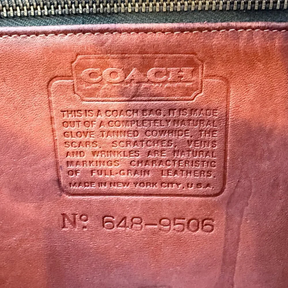 Vintage COACH Convertible Clutch Bag New York City British Tan 70/80s - Picture 11 of 16